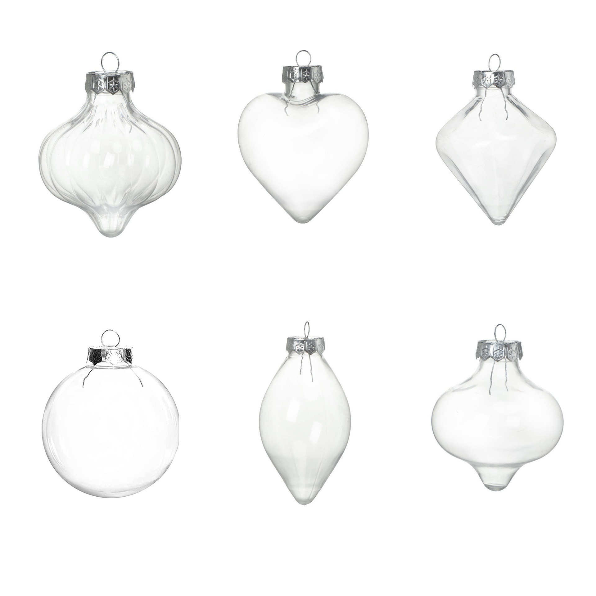 Transparent PET hollowballs, a wide variety of alien, Christmas tree-transparent.