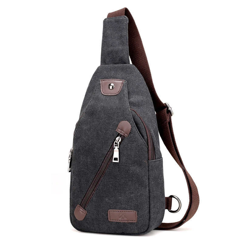 The new man's canvas pack, the new user's spare-time bag, a simple fashion sports backpack, slant bag