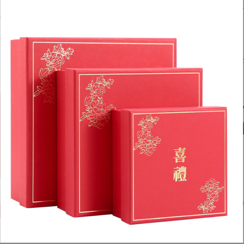 The red sky cap gift box customises the wedding wedding box, butterflies box delivery box.