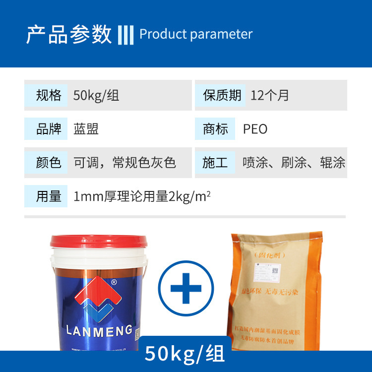 藍盟科技水工高性能防水塗料建築防水雙組份
