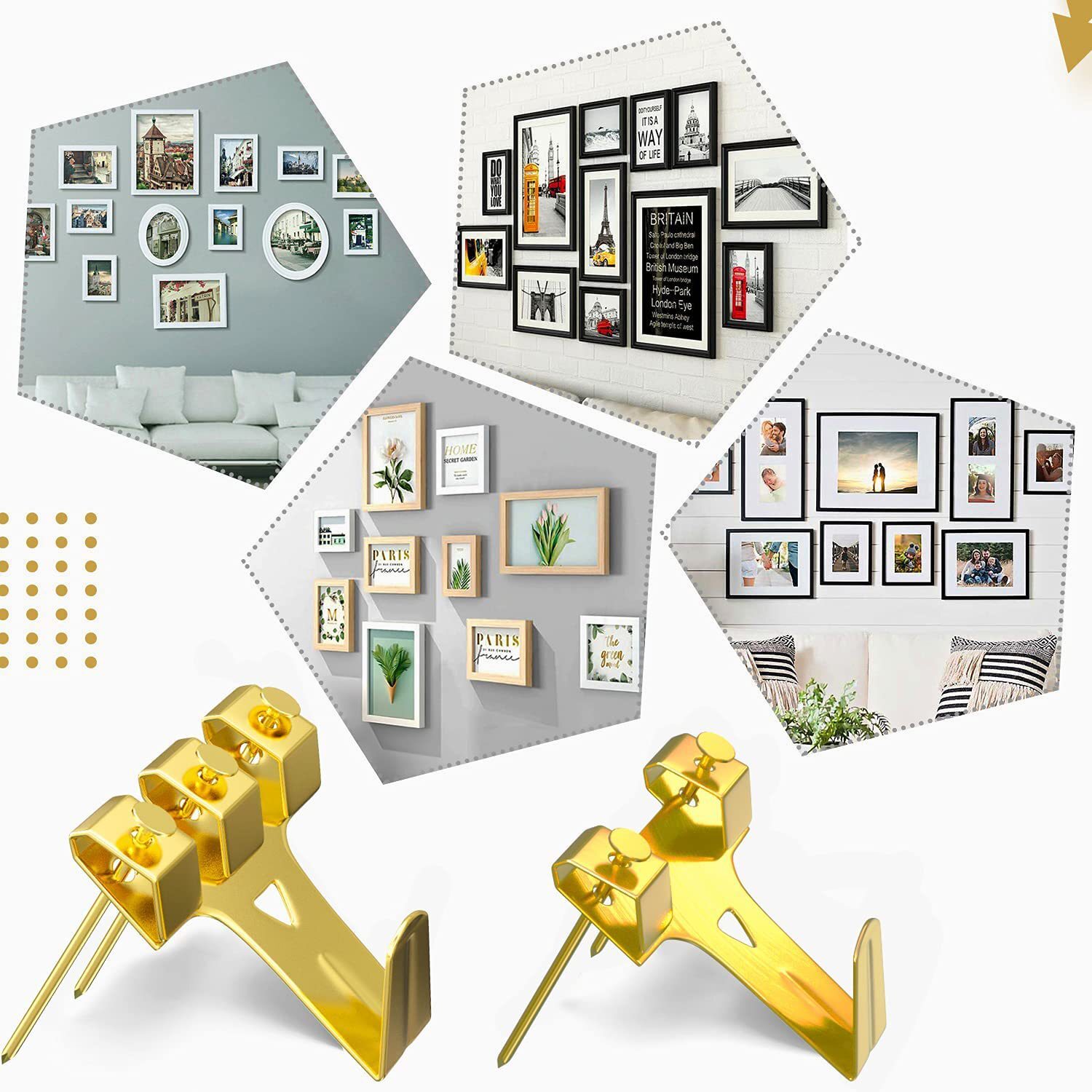 Cross-border photo frames with dark decorations tied to billboards, cross-branded with gold pegs