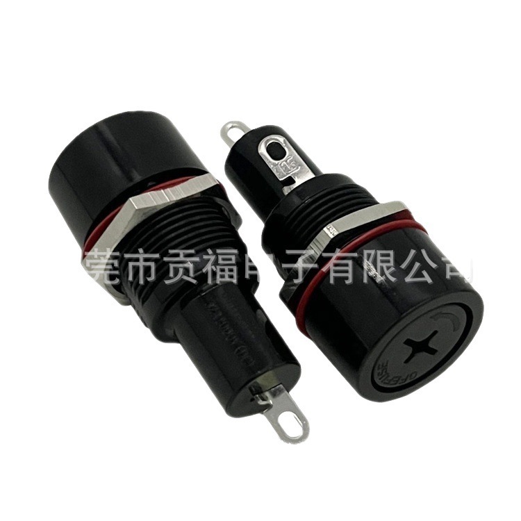 贡福品牌10X38mm 50A750V直流保险丝座32A1000V光伏熔断器座