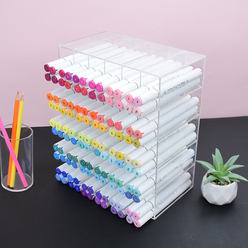 The Aklikmak pen set is transparent, and it's a box of pen shelves.