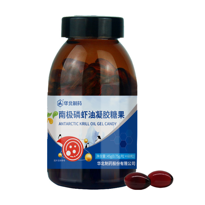 North China pharmaceuticaled Antarctic krill geled candy with DHA phosphorus EPA krill krill krill floss capsule.