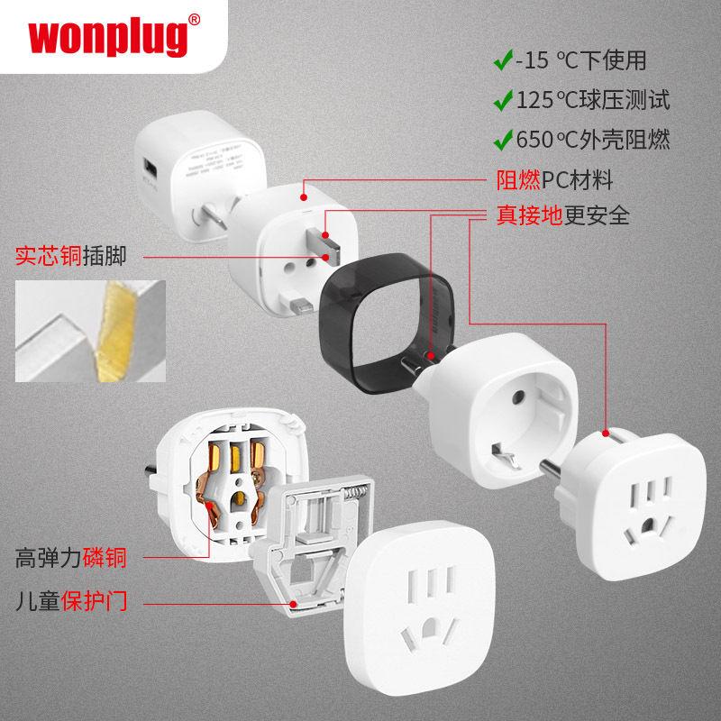 Manpur wonplug multi-purpose travel conversion plug.