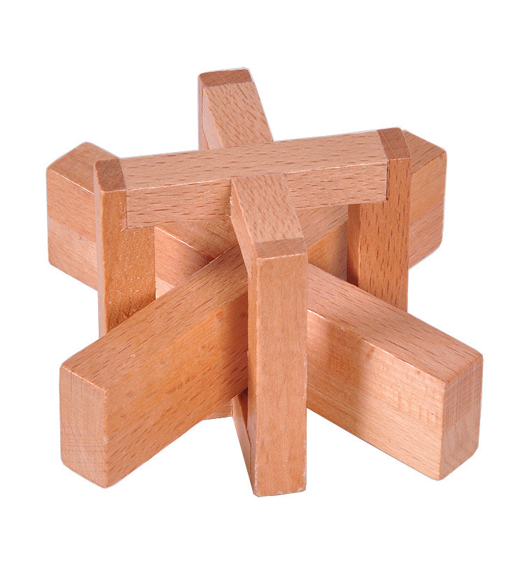 Adult wood toy, classical toy, Confucius Locked Luban, round the city and import wood.