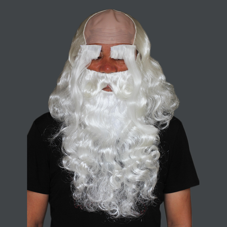 White Santa's a bearded, hairy, hairy birthday star, Amazon Express sells cross-border hairdressers.