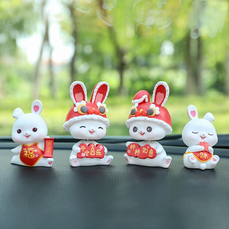 More than 2024 Cheap Rabbit Autobots Creative Little Rabbit Emblemed Pillage Controls Carborne Decorations