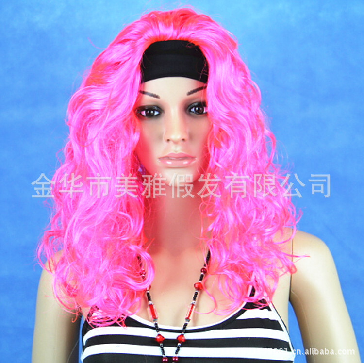 Halloween wigs, prom costume wigs, red curls, bar party wigs.