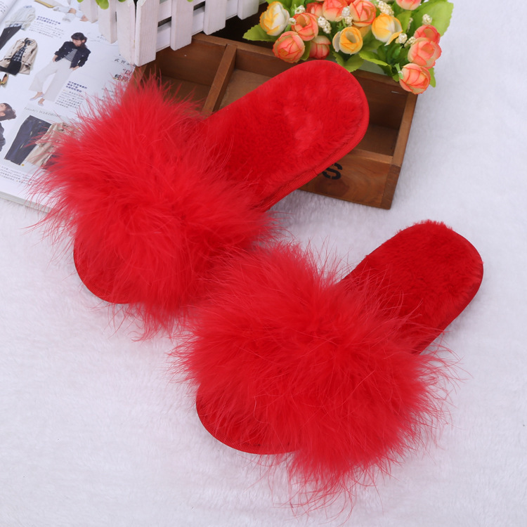 New 2021 slippers for winter ostrich hairy family.
