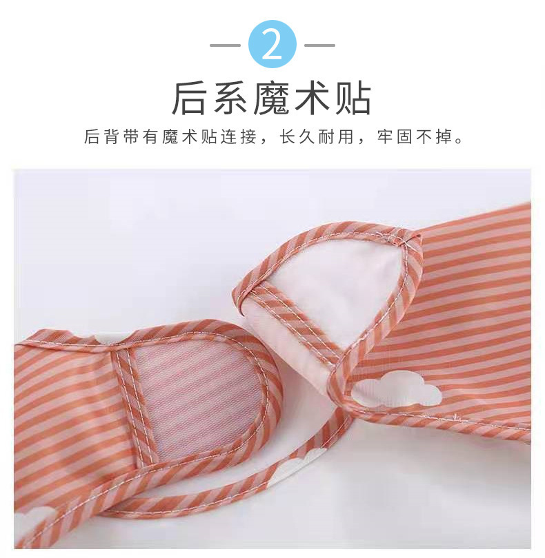 寶寶防水反穿罩衣長袖男女孩圍兜喫飯衣卡通可愛圍裙4個一套專拍