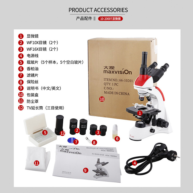 Highest number of students in biooptic microscope science, 10-2000 T.