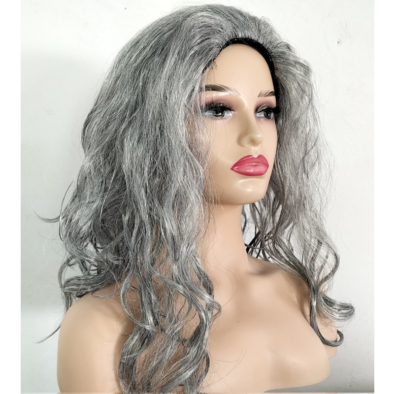 Halloween wig COS Euro-American wig, long curly show prop.