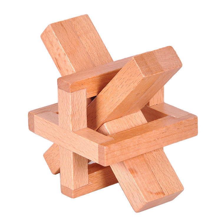 Adult wood toy, classical toy, Confucius Locked Luban, round the city and import wood.