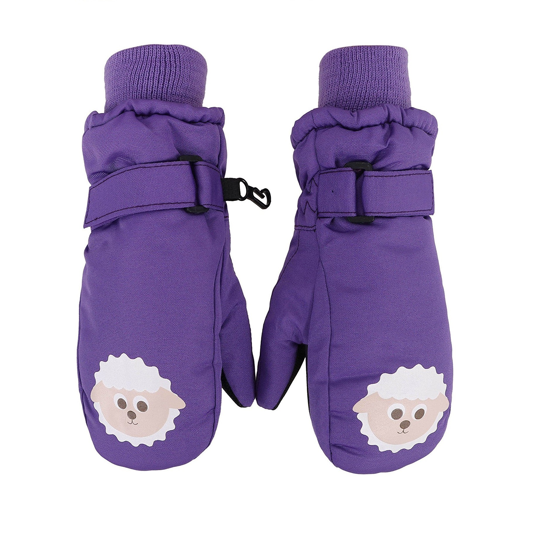 Cross-border child ski gloves, winter waterproof girls, warm gloves, cold and thick outdoor gloves.