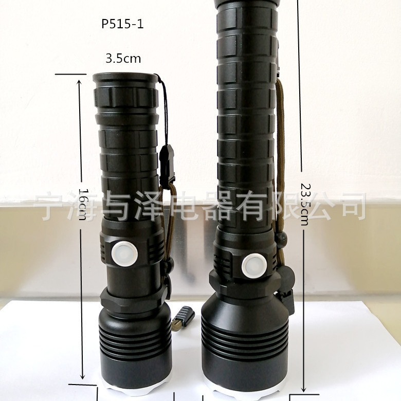 Aluminium alloy USB charge, outdoor flashlights.