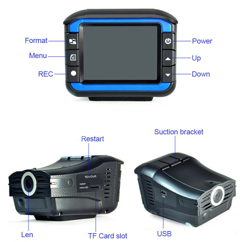 VG3 E-Dog CarLog vehicle mobile radar (VG3) double detector multisound alerter