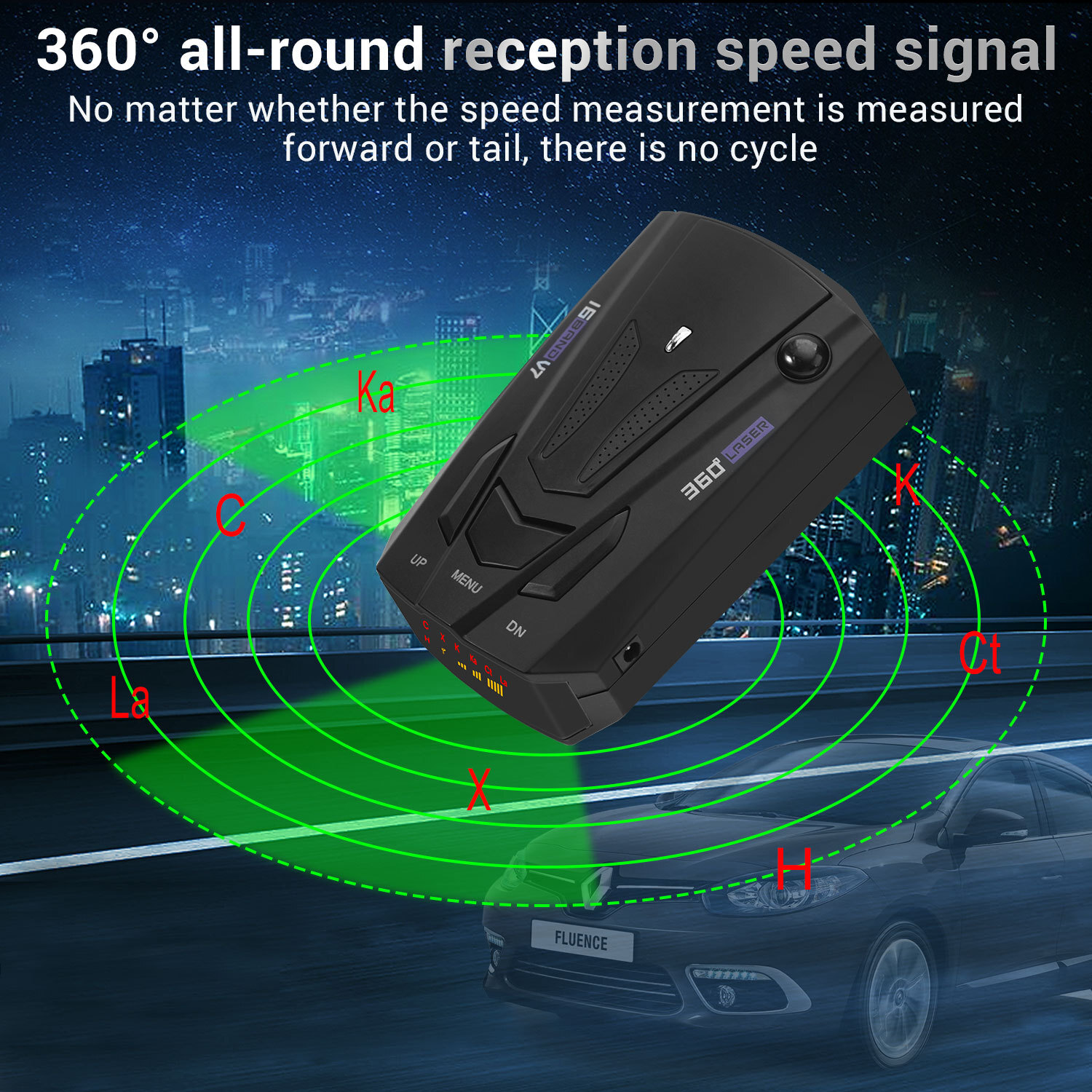 V7 Foreign Trade Electronic Dog, Automobile Mobile Radar Speedometer, Carborne Electronic Dog Car Speeder, in English and Russian