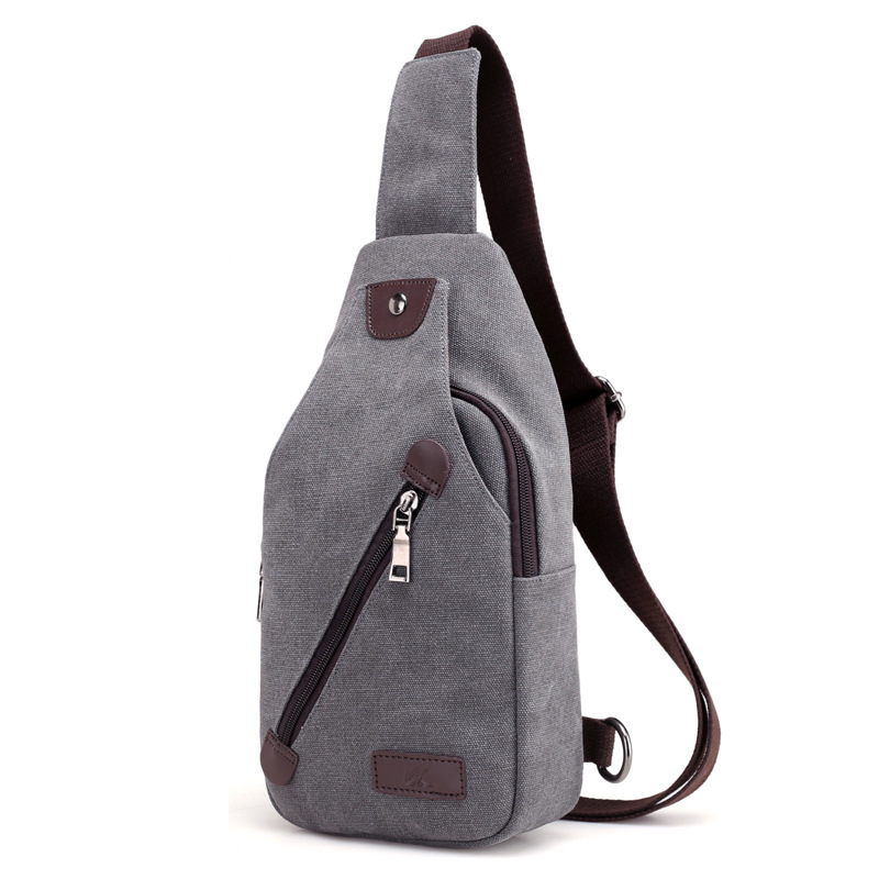 The new man's canvas pack, the new user's spare-time bag, a simple fashion sports backpack, slant bag