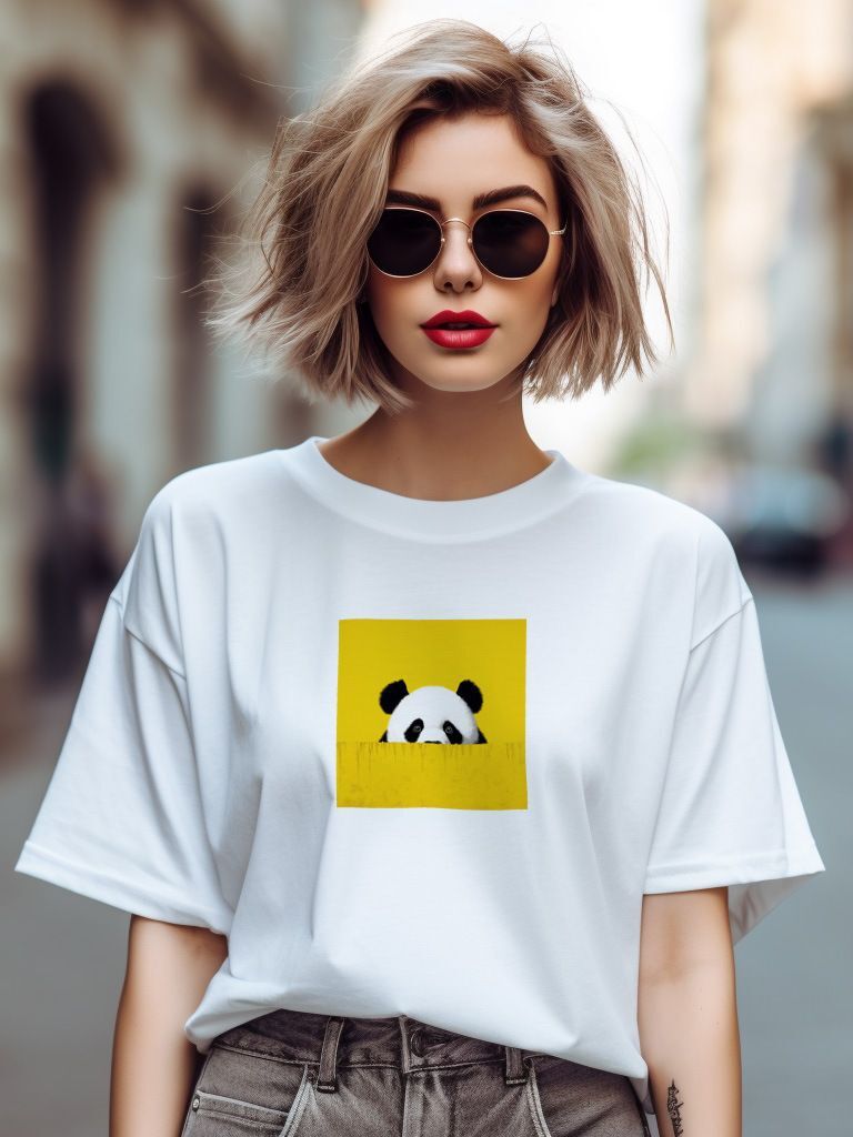 The original brand of panda-tide couples cross the border with the New China Wind T-shirt.