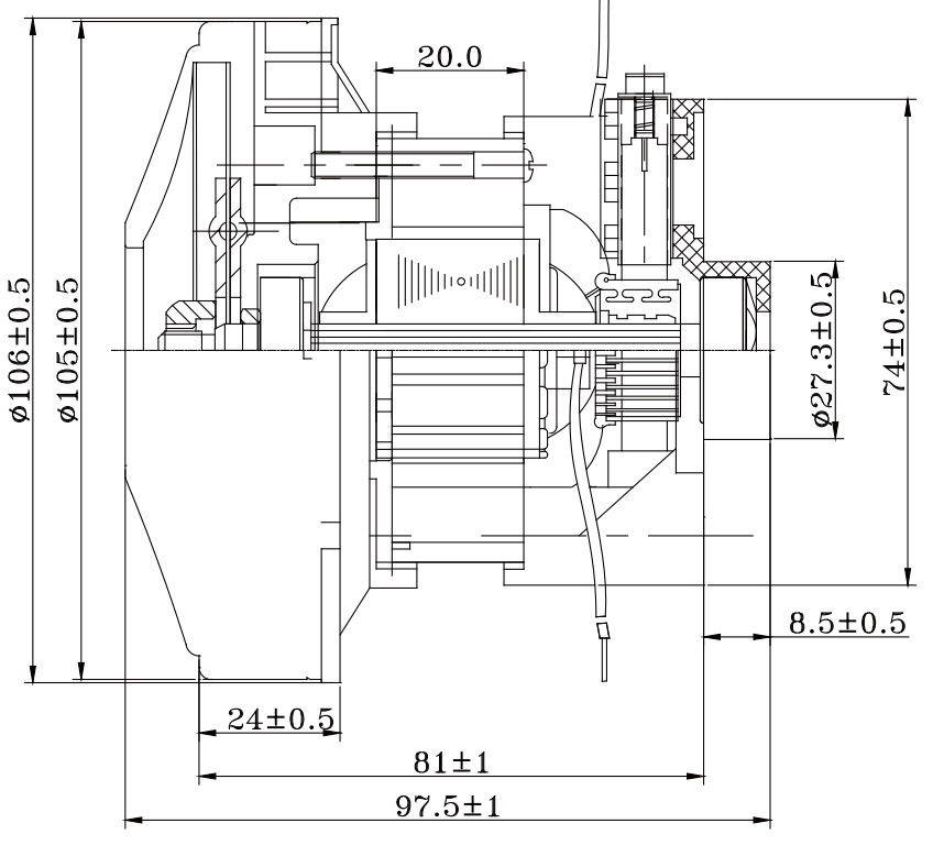 เครื่องดูดฝุ่นด้วยมือพร้อมเครื่องเจชนิด 105cm ติด 500W