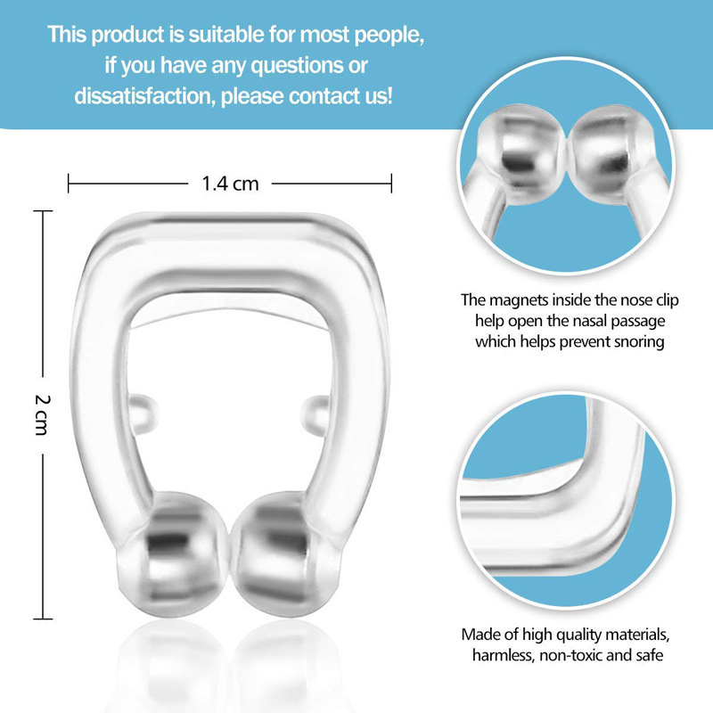 Nose Clip Magnetic Nasal Snorer, Mini Silicon Snoring