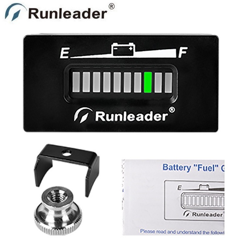 An electric car, a golf car battery, a forklift washing machine, a lead-acid battery power indicator