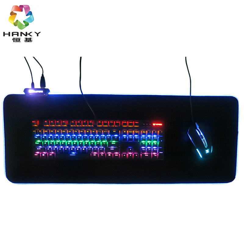 RGB Light Mouse Baskets Double USB Terminals with Disconnected Memory Gradient Table Rubber Game Baskets