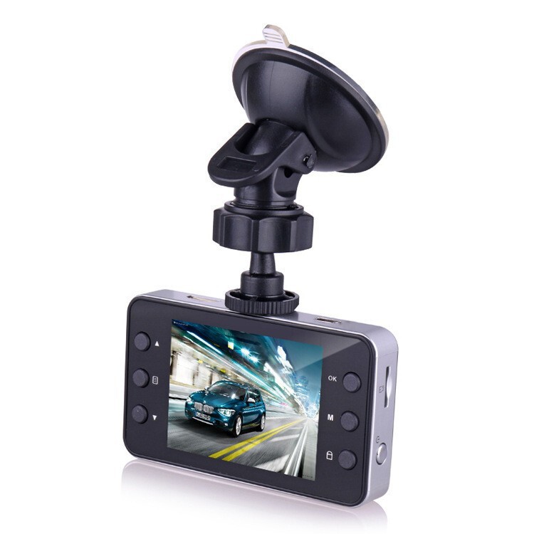 K6000 CarLog with a lighted night-vision car surveillance camera cross-border English