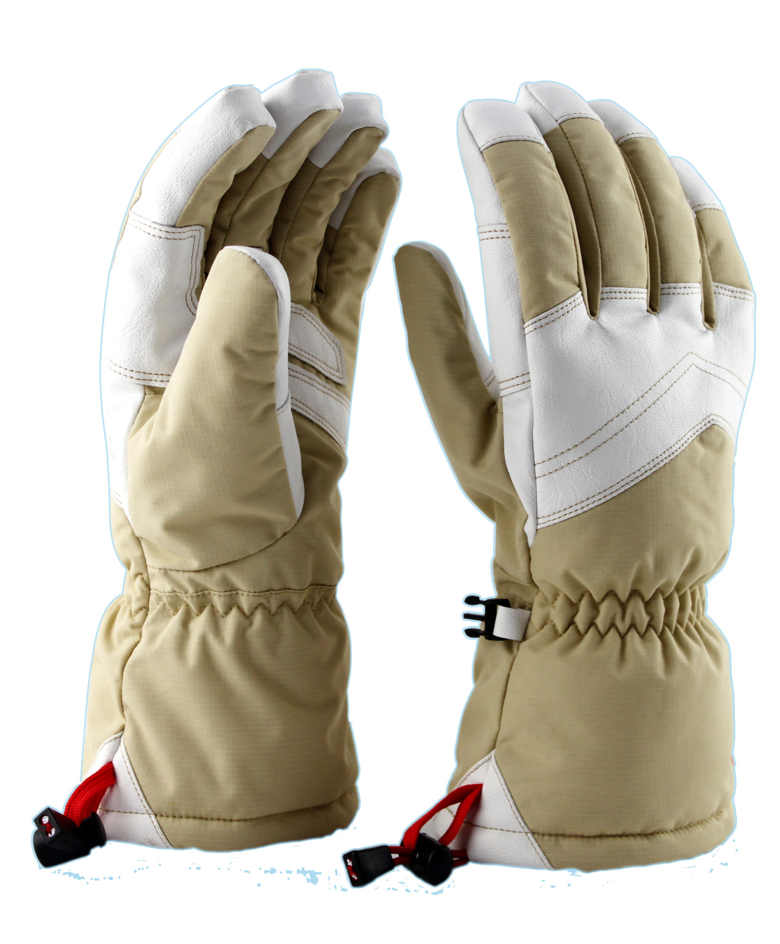 Fashion ski gloves.