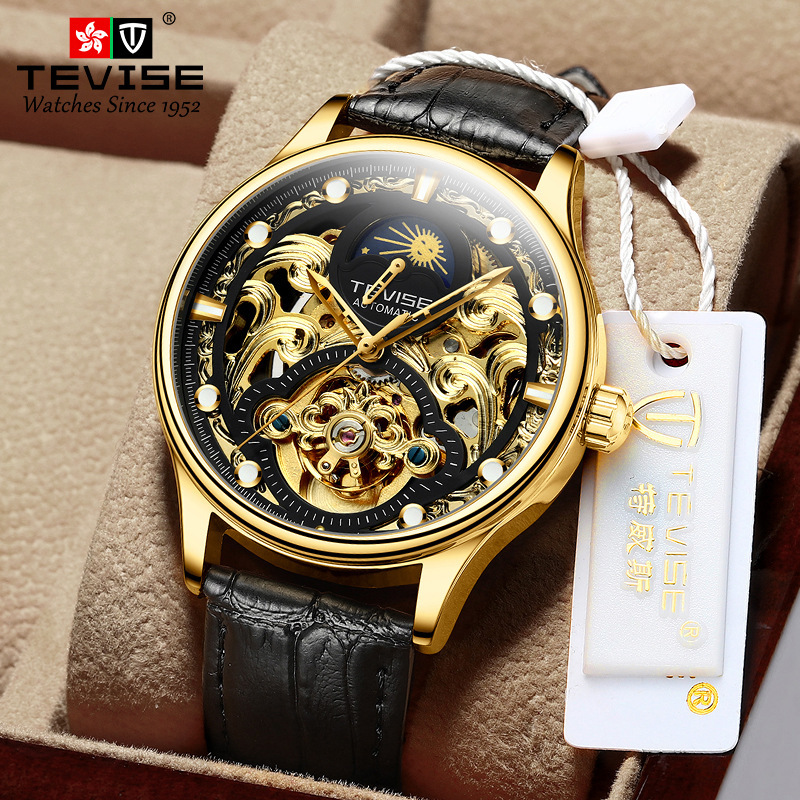 2024 new watch full automatic belt male mechanical watch foreign trade bill