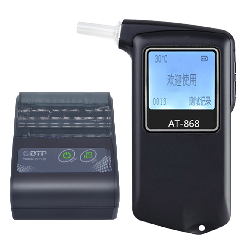 AT-868F electrochemical alcohol tester to support print values for bluetooth connection to store test records