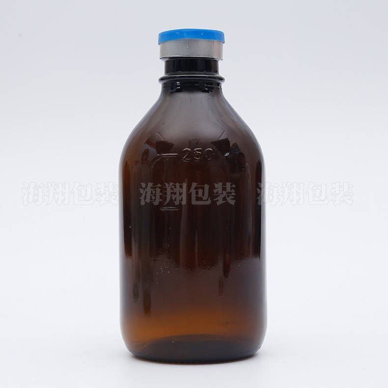 The current wholesale bottle is transparent. Brown sodium calcium glass bottle 250 mL infusion bottle