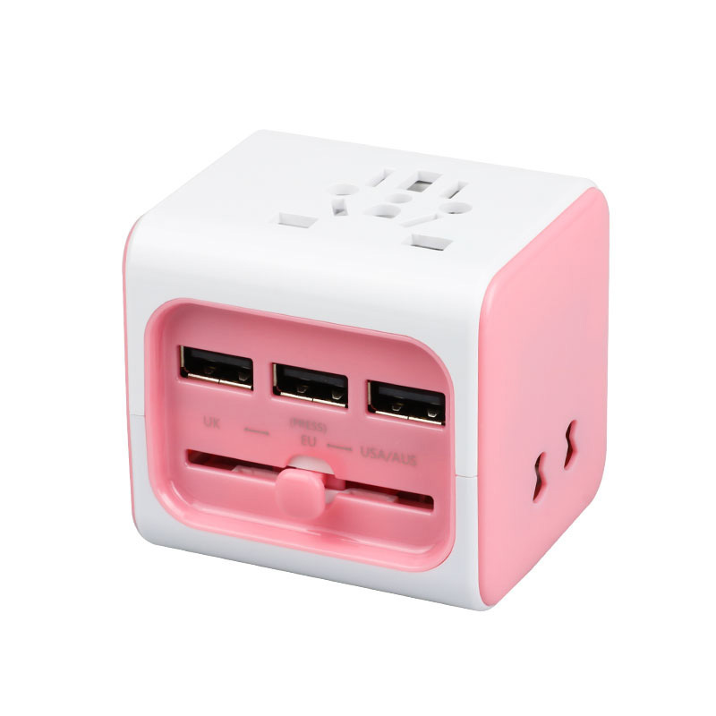 Cross-border new global universal conversion plug 3USB travel abroad multifunctional conversion plug, conversion plug.