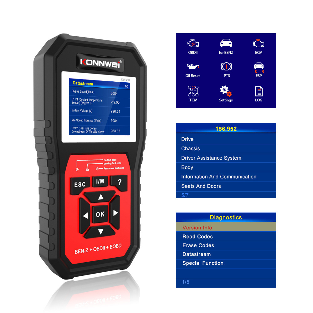 The OBD 2 ABS airbag, the Aerobic Sensor Car Diagnator scanner for Mercedes Mercedes.