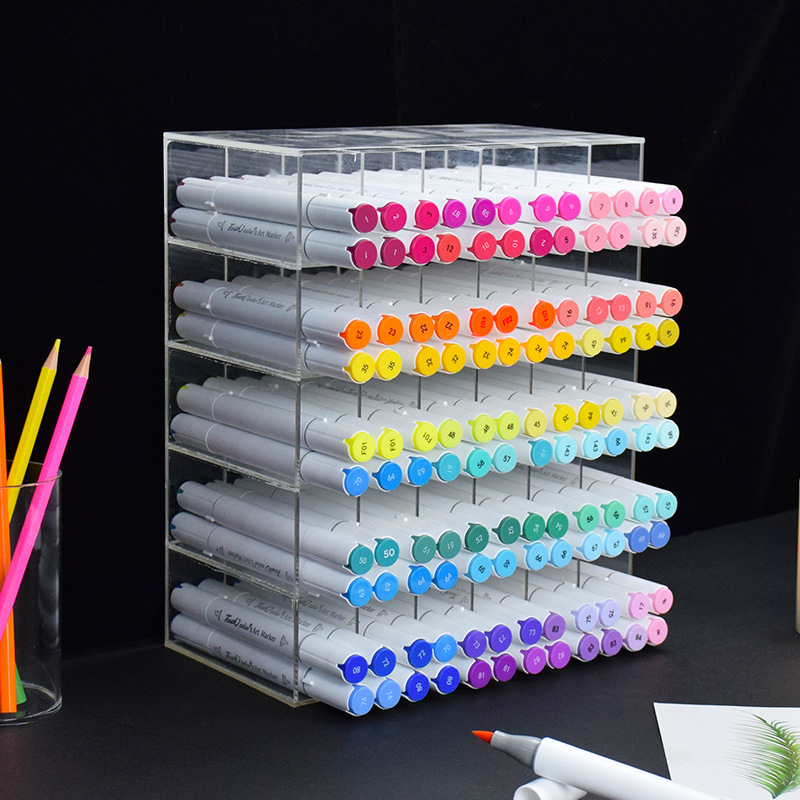 The Aklikmak pen set is transparent, and it's a box of pen shelves.