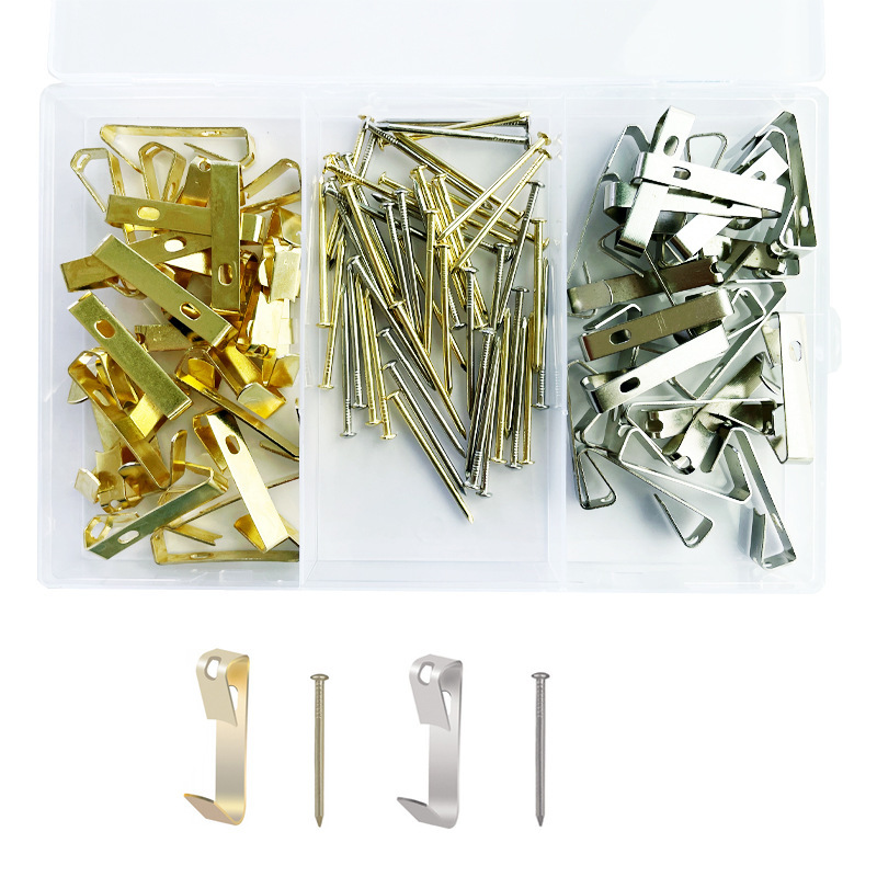 50 sets of 50 LB common wooden walls tied to frame-mounted hook fittings and metal tied to nailed copper caps