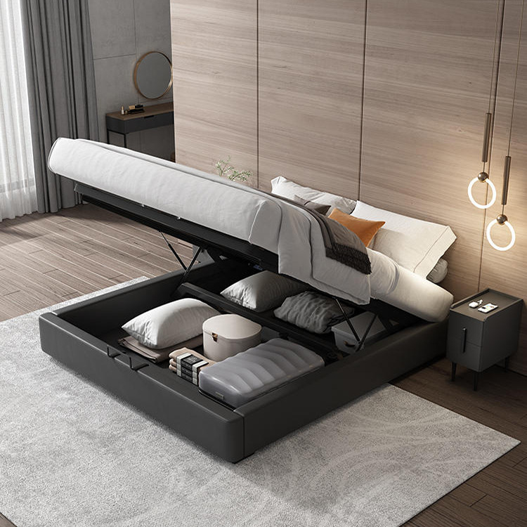 The bed without a bed is modern and simple, with no backstand to the surface.