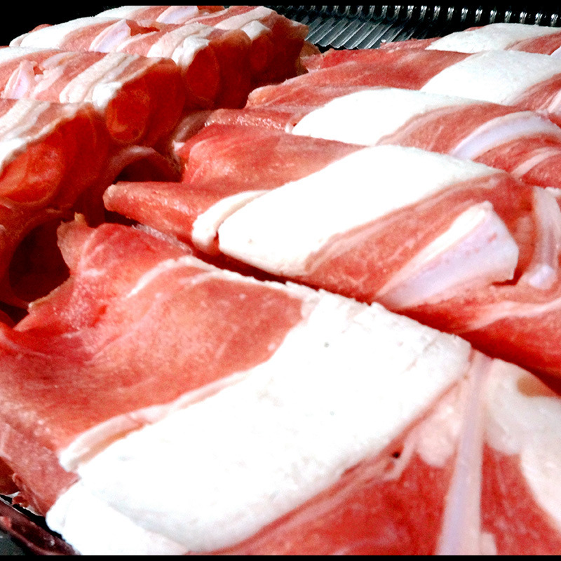 The Mongols cut their meat with a hot-fire cooker.