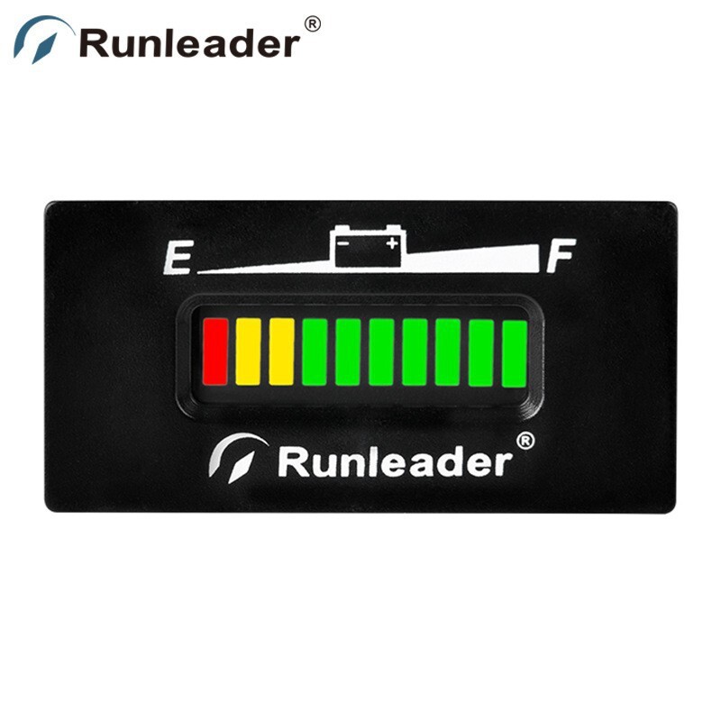 An electric car, a golf car battery, a forklift washing machine, a lead-acid battery power indicator