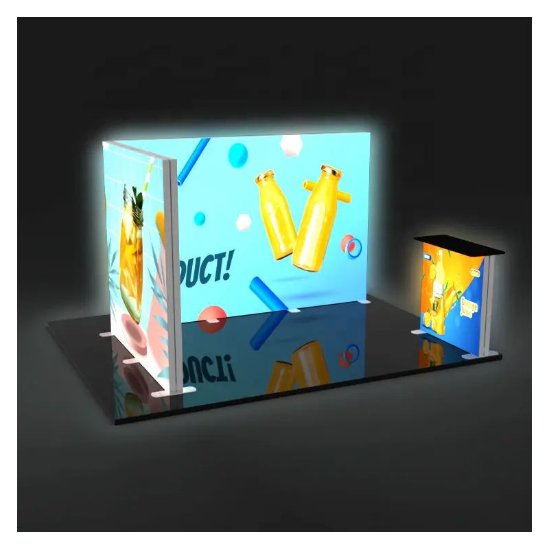 A portable EG lightbox for the folding of the foreign trade exhibition stand background wall of textile sheet LED LED luminous card display box