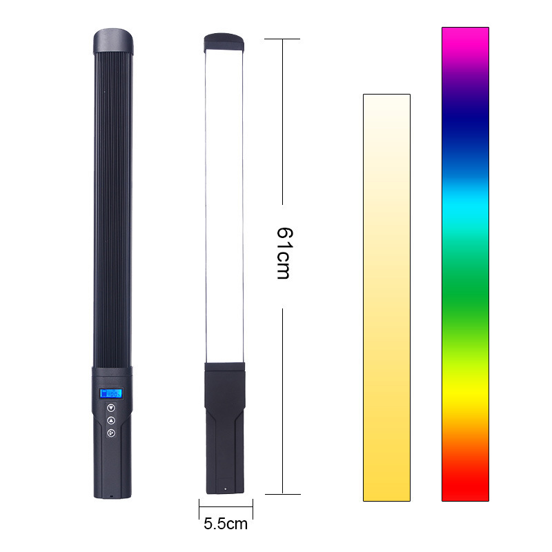 The RGB lightstick, with the led patch, was used to make a live broadcast of the light.