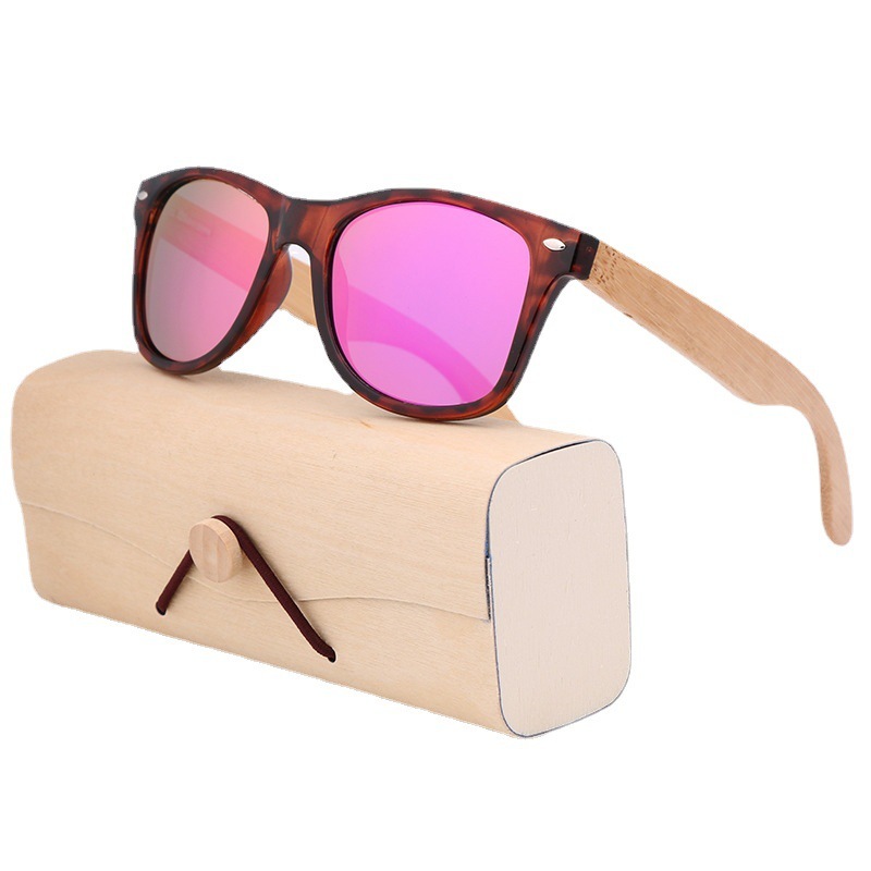 Europe and America cross-border hot-skinned bamboo glasses, male ladies retrospect sunglasses.