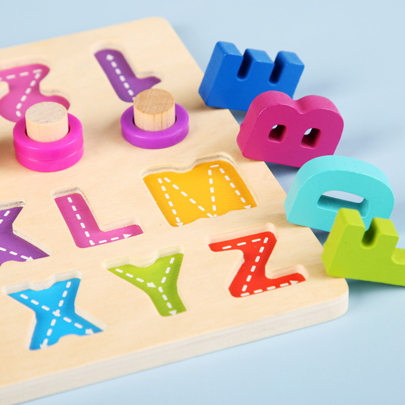 New letter numbers for infants and young children paired with Ziji's early teaching of wood packs with three pairs of colours.