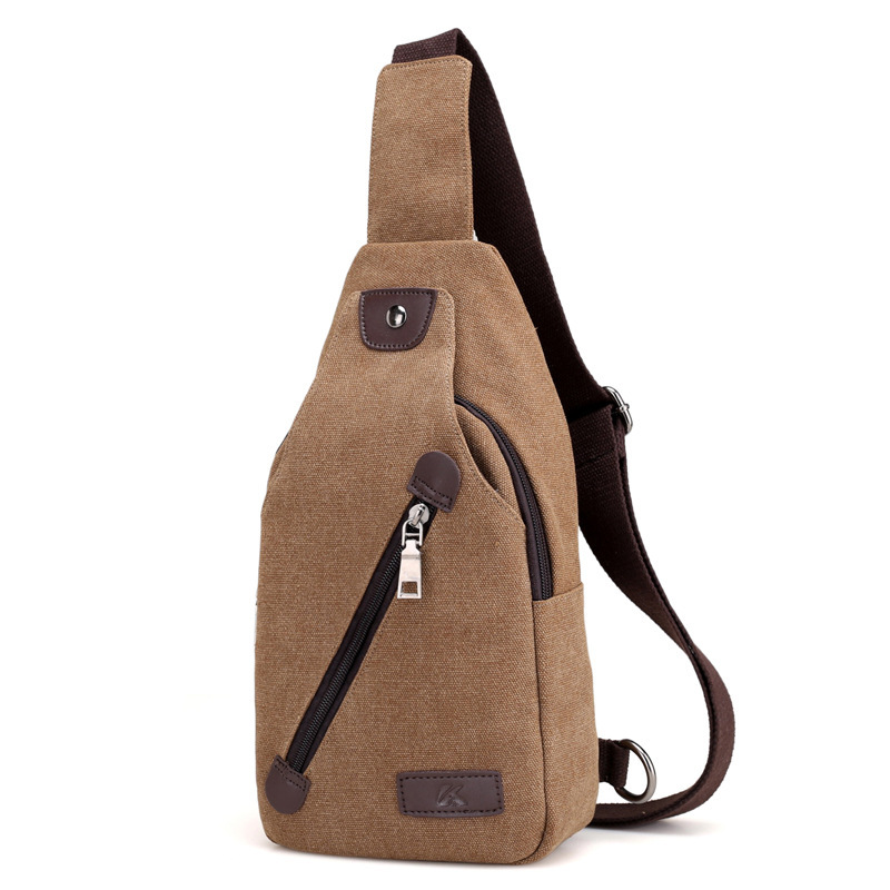 The new man's canvas pack, the new user's spare-time bag, a simple fashion sports backpack, slant bag