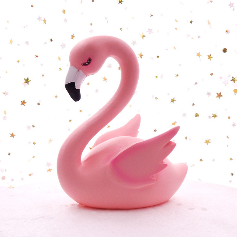 Flamingo Cake Decoration Emulsion Creative Flamingo Baking for Birthday