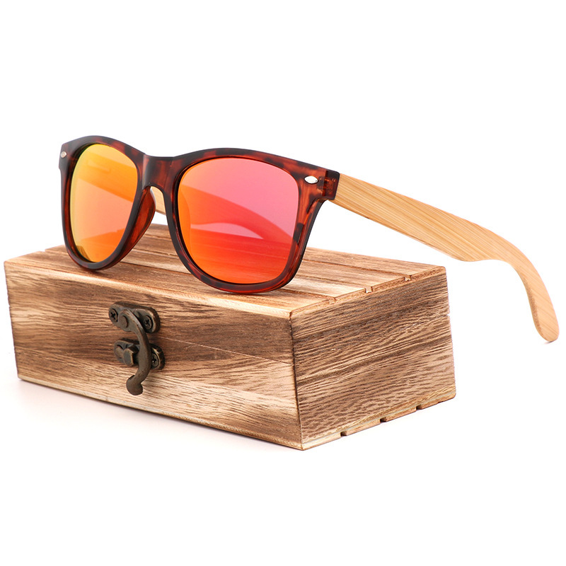 Europe and America cross-border hot-skinned bamboo glasses, male ladies retrospect sunglasses.