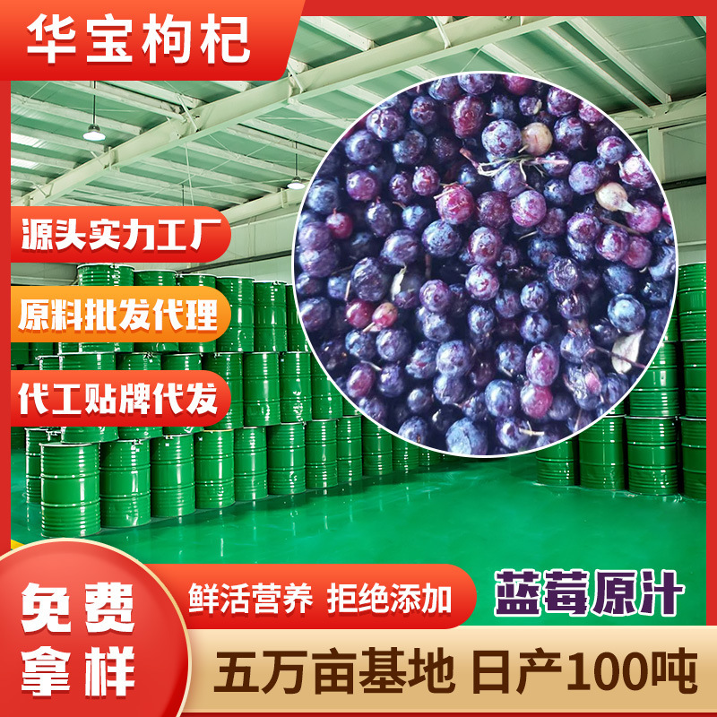 20 kg/200kg/barrel of raw materials from the Ning Shahuabau Blueberry Juice Company