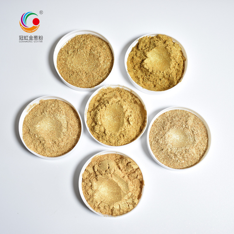 The factory supplies gold-coloured platinum powder, fragrance paint ink with gold powder, solar powder and so on.