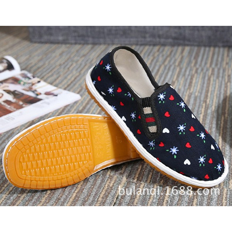 Old Beijing Bootsmen's Recreational Shoes West Shan Shoes and Cow's Handicrafted Old People Drive Air-Breaking Social Shoes